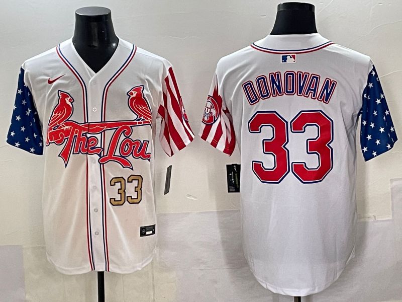 Men 2025 St.Louis Cardinals #33 Donovan White a generation of national flags Joint Name Nike MLB Jersey style 4->st.louis cardinals->MLB Jersey